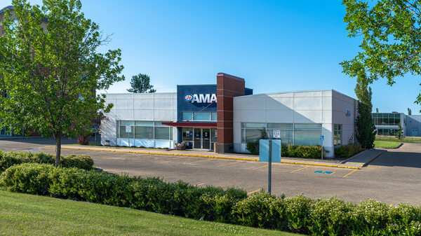 AMA Travel and ICE foreign exchange services at Camrose AMA Centre in Alberta