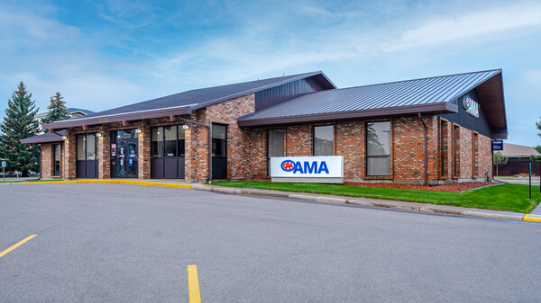 AMA Travel and ICE foreign exchange services at Medicine Hat AMA Centre in Alberta