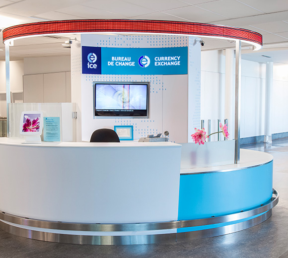 ICE Currency Exchange at Montréal–Trudeau International Airport YUL international arrivals