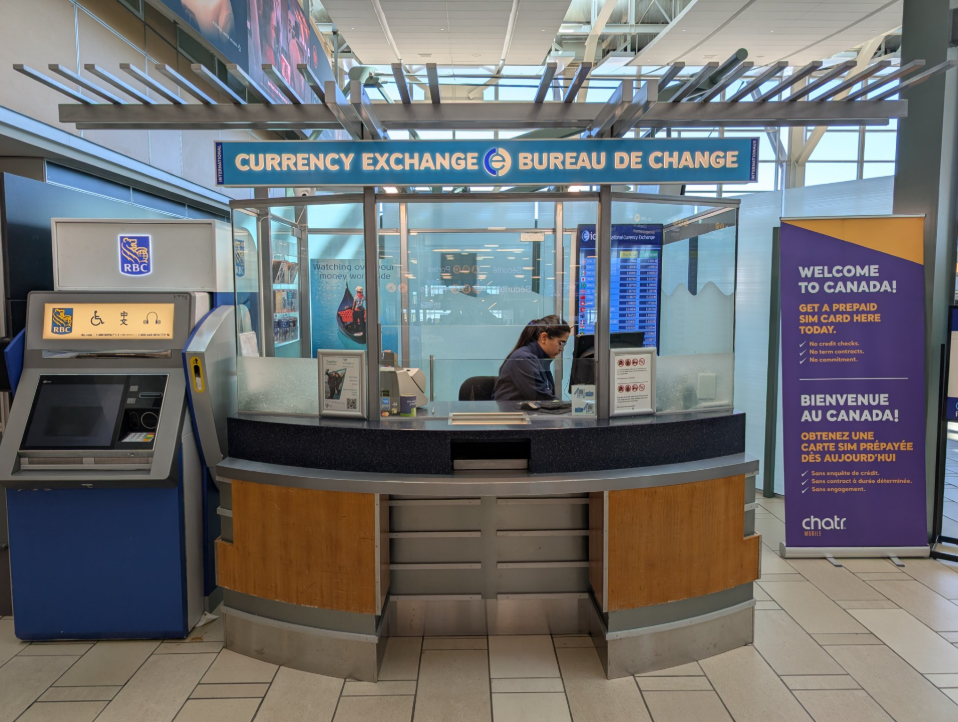 ICE Currency Exchange at Vancouver International Airport YVR domestic departures terminal